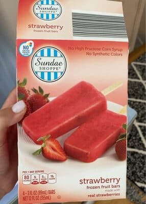 Strawberry frozen fruit bar