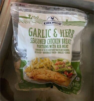 Garlic & Herb Seasoned Chicken Breasts Portions With Rib Meat