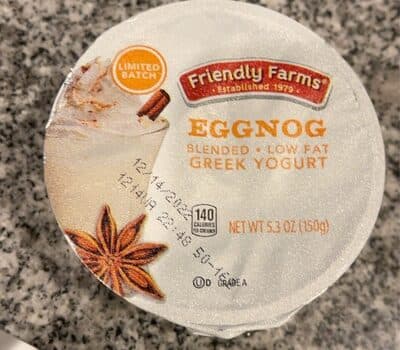 Eggnog Greek yogurt