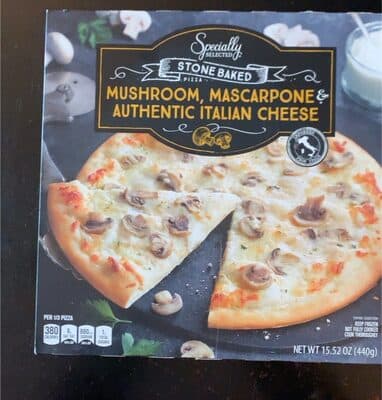 Mushroom, Mascarpone & Authentic Italian Cheese Stone Baked Pizza