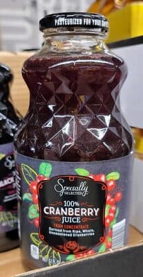 100% Cranberry Juice From Concentrate