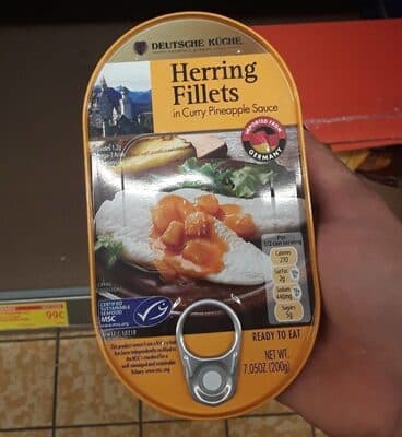 Herring Fillets (curry pineapple sauce)