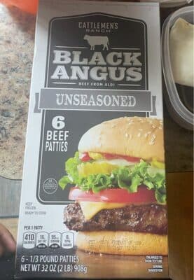 Black Angus Unseasoned Beef Patties