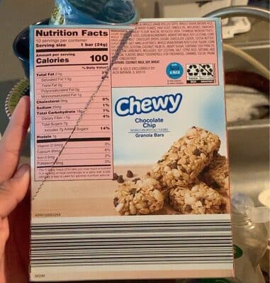 Chewy Chocolate Chip Granola Bars