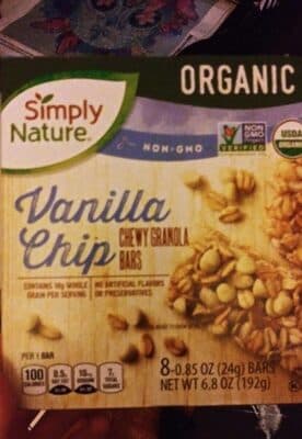 Vanilla chip chewy granola bars