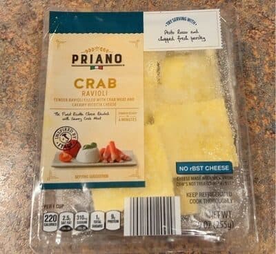 Crab ravioli