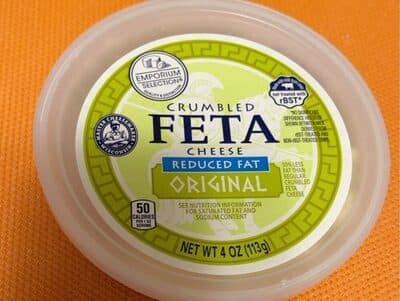 Crumbled feta reduced fat