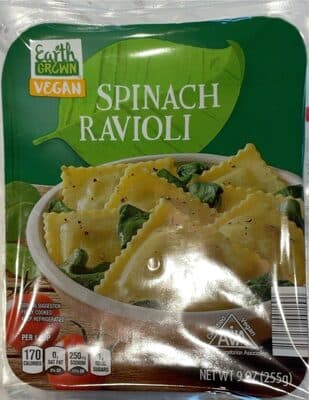 Spinach ravioli (vegan)
