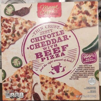 Chipotle cheddar with beef pizza