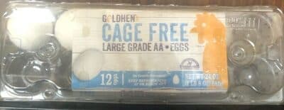Cage free large grade AA eggs