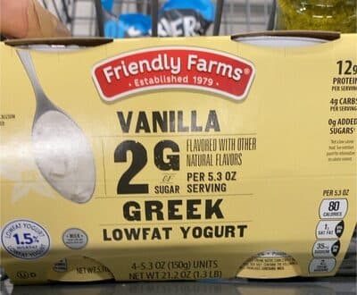 Friendly Farms Vanilla Green Yogurt