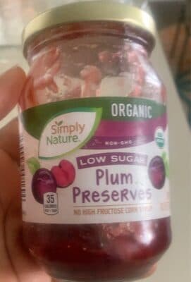 Organic Low Sugar Plum Preserves