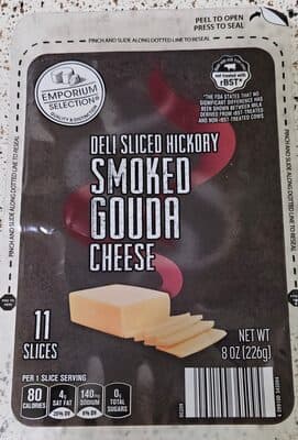 Deli Sliced Hickory Smoked Gouda Cheese