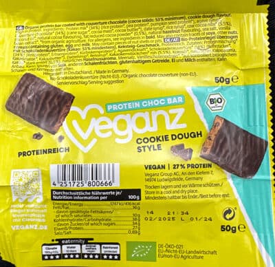 Protein Choc Bar Cookie Dough Style