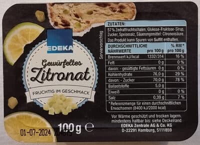 Zitronat gewürfelt