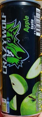Crazy wolf energy drink jabkowy