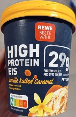 High Protein Eis Vanille Salted Caramel
