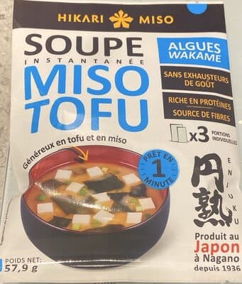 Soupe Miso Tofu instantane Algues