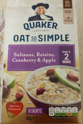 Quaker Oats So Simple Sultana Raisin C / Berry