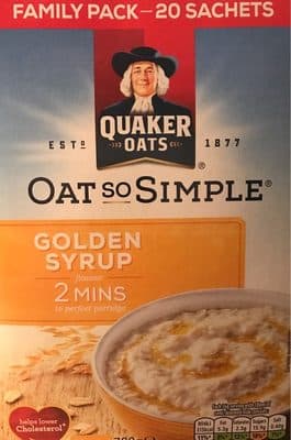 Quaker Oat So Simple Golden Syrup Porridge