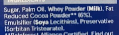 Cake covering, milk chocolate flavoured