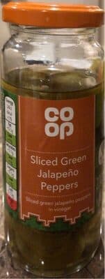 Sliced Green Jalapeño Peppers