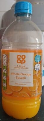 dbl concentrate Whole Orange Squash with Sweeteners