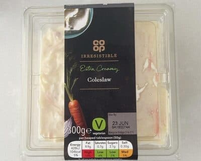 Extra creamy coleslaw