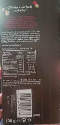 Galaxy fusions dark chocolate with raspberry meringue