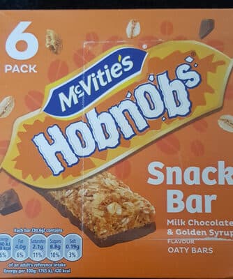 Mcvitie's Hobnobs Milk Chocolate & Golden Syrup Oaty Snack