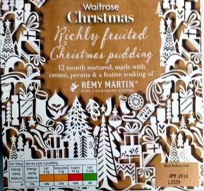 Richly Fruited Christmas Pudding, Made With Cream, Pecans And A Festive Soaking Of Rmy Martin Fine Champagne Cognac
