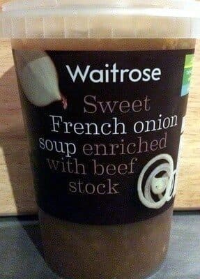 Sweet French Onion Soup Enriched With Beef Stock