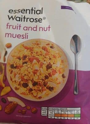 Fruit and nut muesli