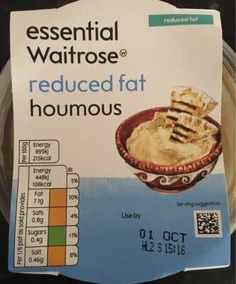 Reduced fat houmous