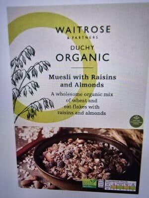 Waitrose Duchy Organic Muesli With Raisins & Almonds
