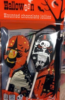 Halloween haunted chocolate lollies