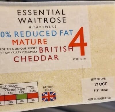 Reduced fat - mature British Cheddar