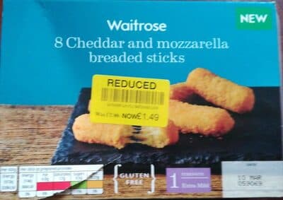 Cheddar and Mozarella breaded sticks