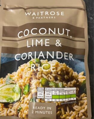 Coconut Lime and Coriander Rice