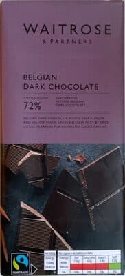 Waitrose Belgian Dark Chocolate 72%