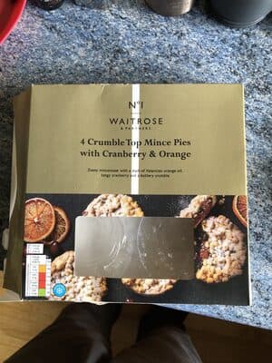 Crumble Top Mince Pies With Cranberry & Orange