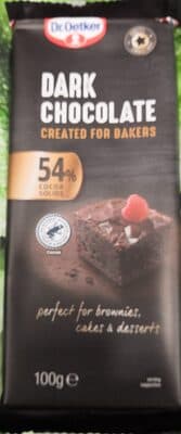 Dark chocolate created for bakers 54%