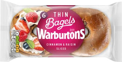 Thin Bagels Cinnamon & Raisin Sliced