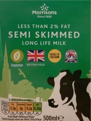 Semi Skimmed Long Life Milk