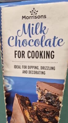 Morrisons Milk Chocolate For Cooking