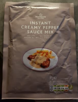 Instant creamy pepper sauce mix