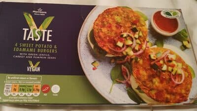 Sweet Potato & Edamame Burger