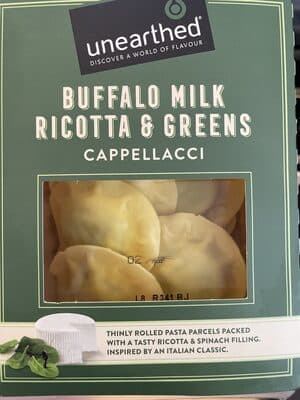 Buffalo milk ricotta & greens cappellacci