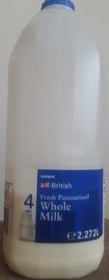 British Fresh Pasteurised Whole milk