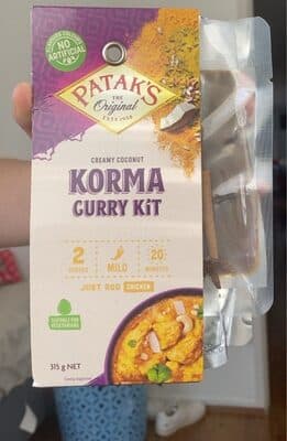 Pataks Creamy Coconut Korma Curry Kit